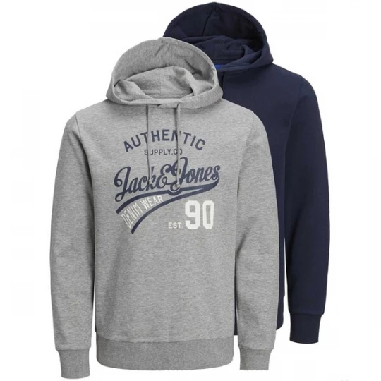 Foto van product JACK & JONES Sweatshirt 'JJEthan' navy / grijs gemêleerd / rood / wit