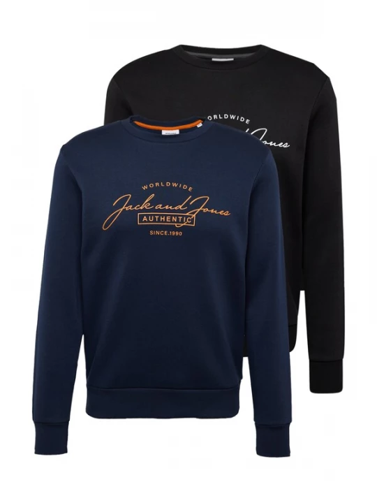 Foto van product JACK & JONES Sweatshirt 'JJFerris' navy / oranje / zwart / wit