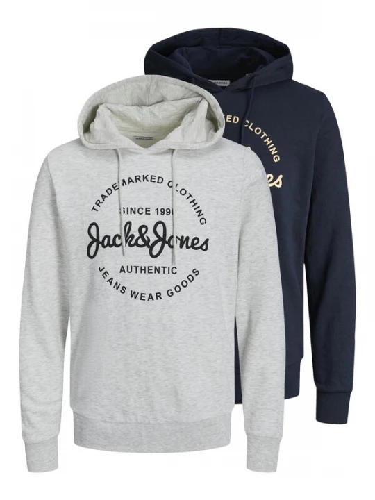 Foto van product JACK & JONES Sweatshirt 'JJForest' navy / geel / grijs gemêleerd