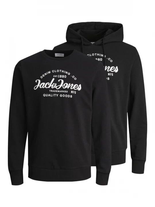 Foto van product JACK & JONES Sweatshirt 'JJForest' zwart / wit