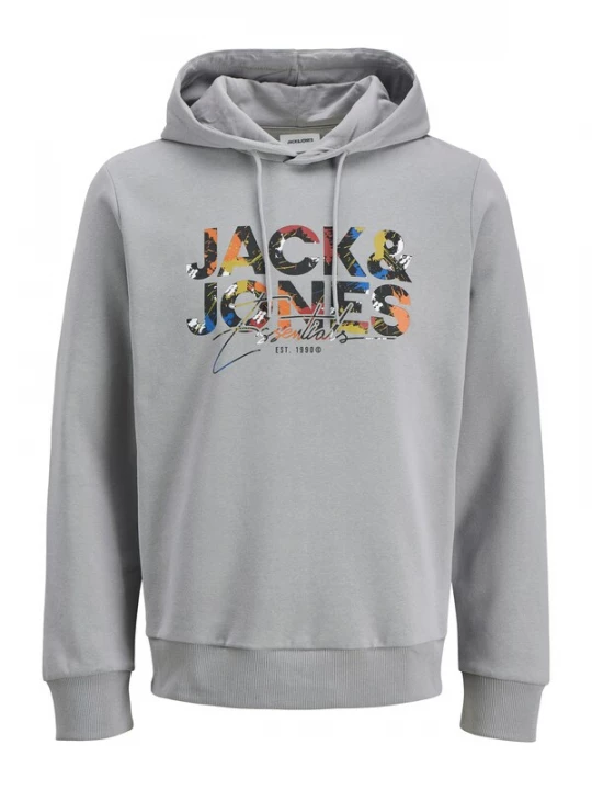 Foto van product JACK & JONES Sweatshirt 'JJGeplas' azuur / grijs / kreeft / zwart
