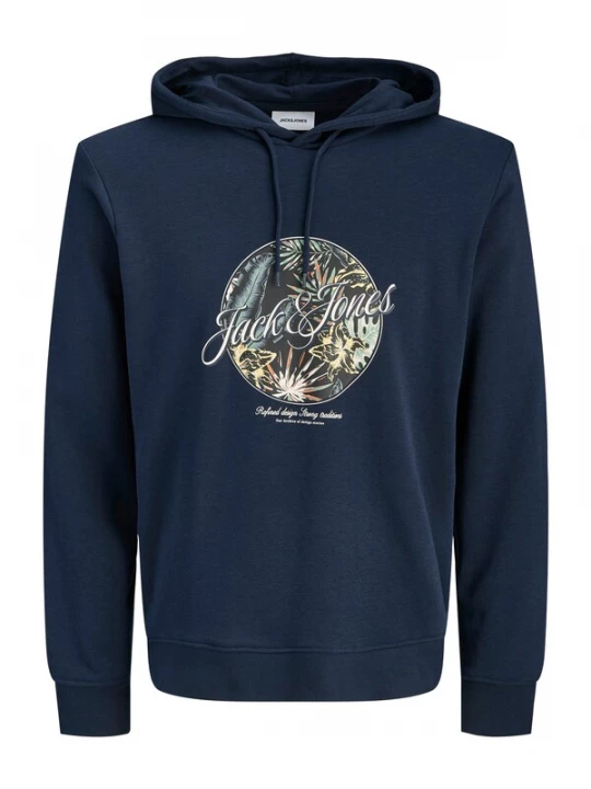 Foto van product JACK & JONES Sweatshirt 'JJHONOLULU' navy / lichtgeel / zwart / wit