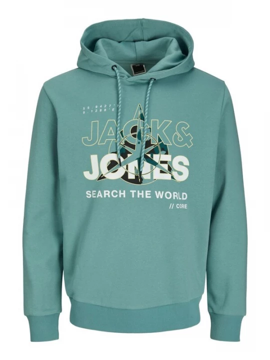 Foto van product JACK & JONES Sweatshirt 'JJHunt' geel / groen / zwart / wit
