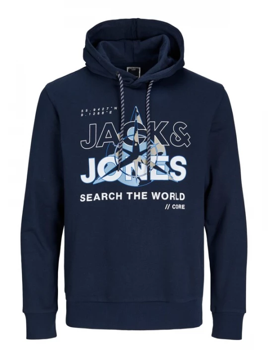 Foto van product JACK & JONES Sweatshirt 'JJHunt' navy / lichtblauw / greige / wit