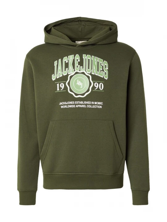Foto van product JACK & JONES Sweatshirt 'JJMAKO' mintgroen / spar / wit
