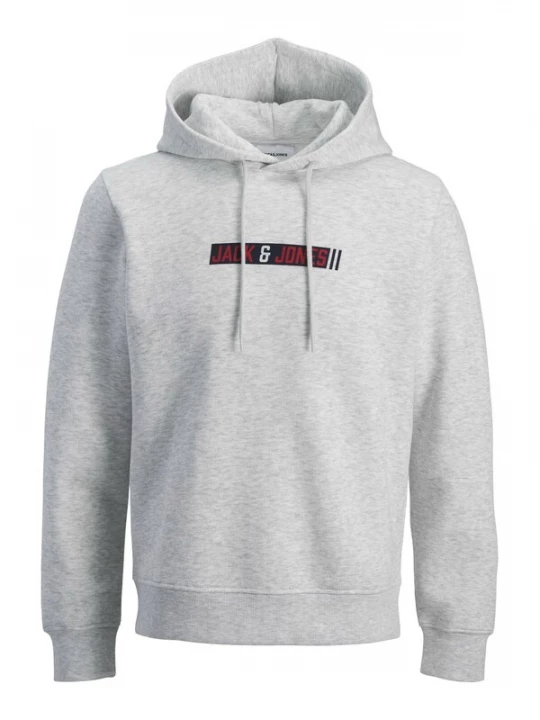 Foto van product JACK & JONES Sweatshirt 'JJMUNK' karmijnrood / zwart / wit gemêleerd