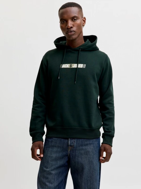 Foto van product JACK & JONES Sweatshirt 'JJMUNK' taupe / donkergroen / wit