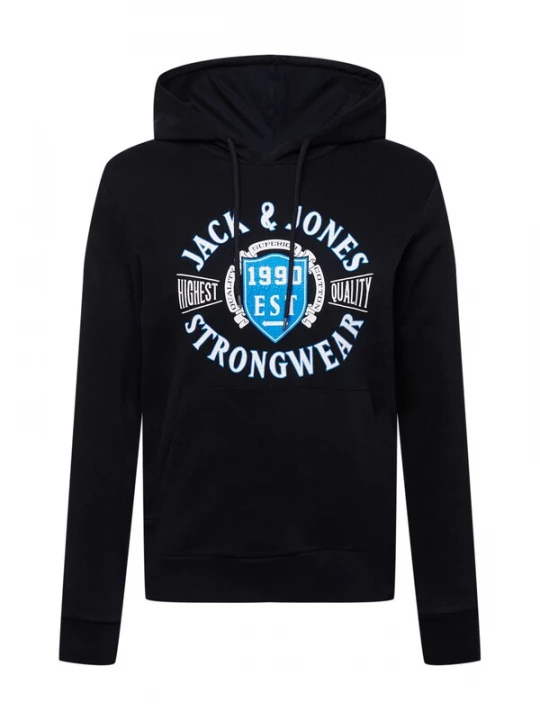 Foto van product JACK & JONES Sweatshirt 'JJNew Denim' azuur / zwart / wit