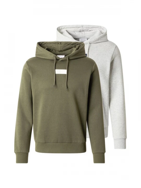 Foto van product JACK & JONES Sweatshirt 'JJPan' donkerblauw / donkergroen / rood / wit gemêleerd