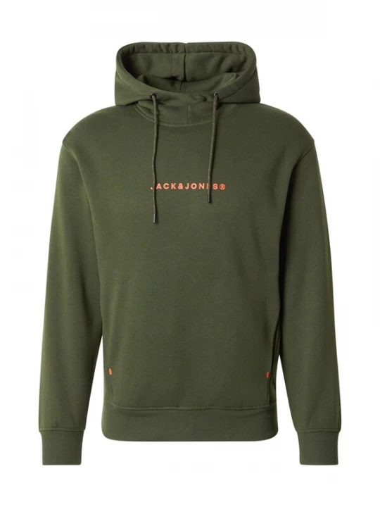 Foto van product JACK & JONES Sweatshirt 'JJTree' olijfgroen / oranje