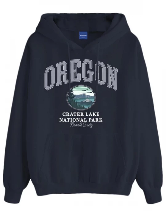 Foto van product JACK & JONES Sweatshirt 'JORBradley US-State' navy / smaragd / lavendel / wit