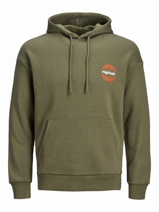 Foto van product JACK & JONES Sweatshirt 'JORColton' donkergrijs / kaki / oranje / wit