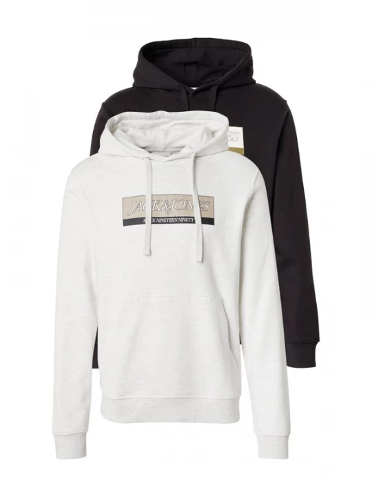 Foto van product JACK & JONES Sweatshirt 'JORINWOOD' brokaat / lichtgrijs / kaki / zwart / wit