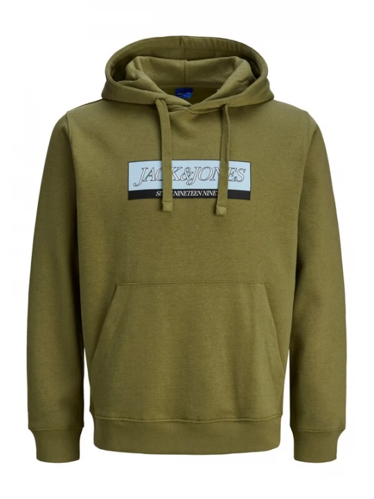 Foto van product JACK & JONES Sweatshirt 'JORINWOOD' lichtblauw / olijfgroen / zwart / wit