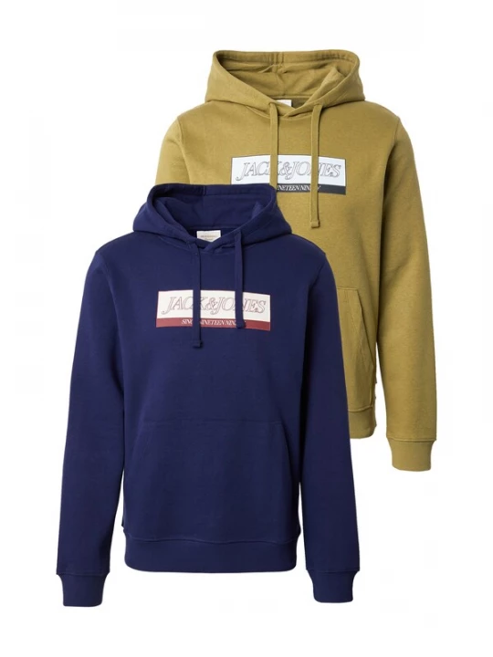 Foto van product JACK & JONES Sweatshirt 'JORINWOOD' navy / kaki / wit