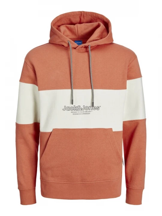 Foto van product JACK & JONES Sweatshirt 'JORLakewood' mandarijn / zwart / offwhite