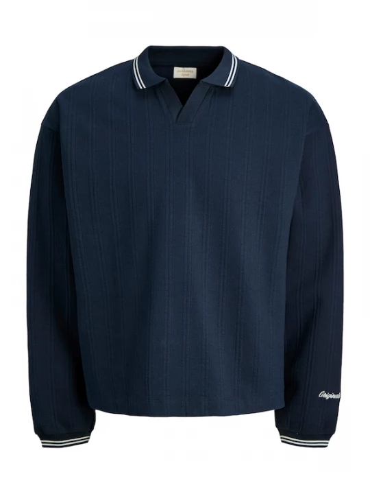 Foto van product JACK & JONES Sweatshirt 'JORNiagara' nachtblauw / wit