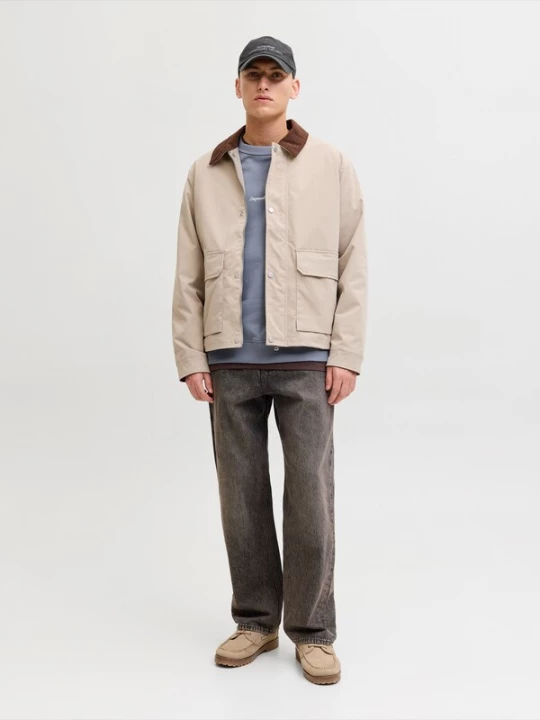 Foto van product JACK & JONES Sweatshirt 'JORNorrebro' beige / blauw