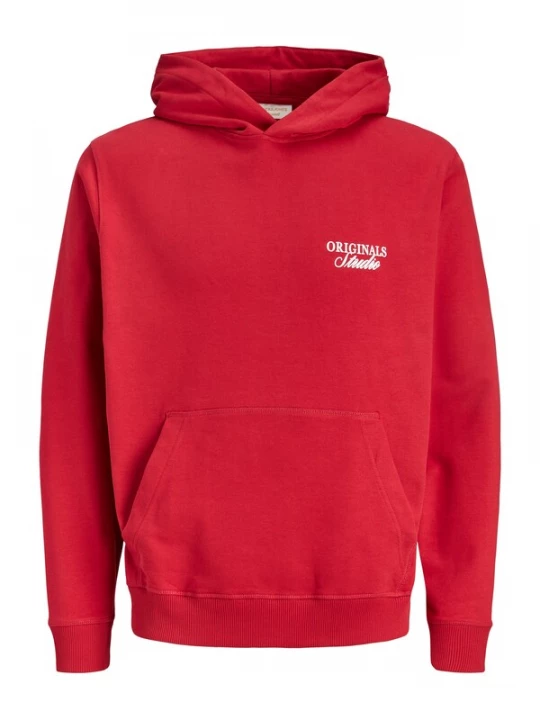 Foto van product JACK & JONES Sweatshirt 'JORNorrebro' cranberry / wit