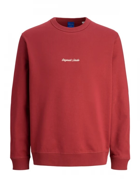 Foto van product JACK & JONES Sweatshirt 'JORNorrebro' cranberry / wit