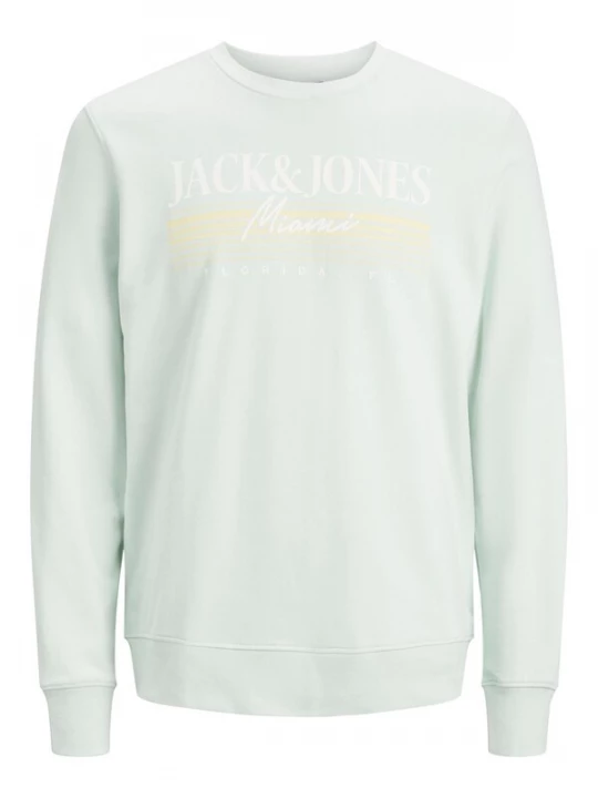 Foto van product JACK & JONES Sweatshirt 'JORPalma' lichtgeel / pastelgroen / wit
