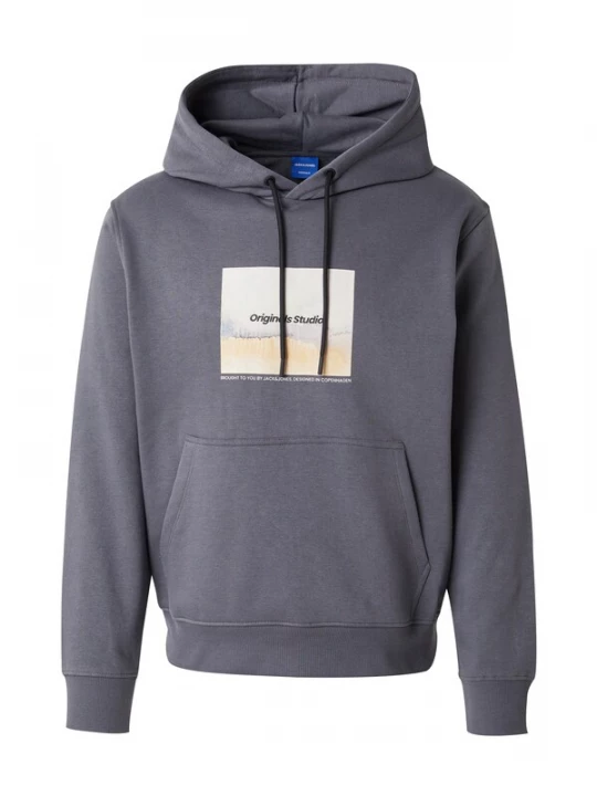 Foto van product JACK & JONES Sweatshirt 'JORVesterbro Newton' lichtgeel / grijs / stone grey / wit