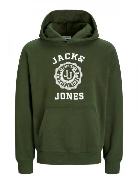 Foto van product JACK & JONES Sweatshirt 'JWHVICTO' donkergroen / wit