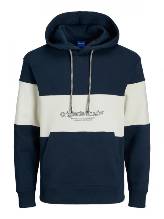 Foto van product JACK & JONES Sweatshirt 'Lakewood' crème / nachtblauw / zwart