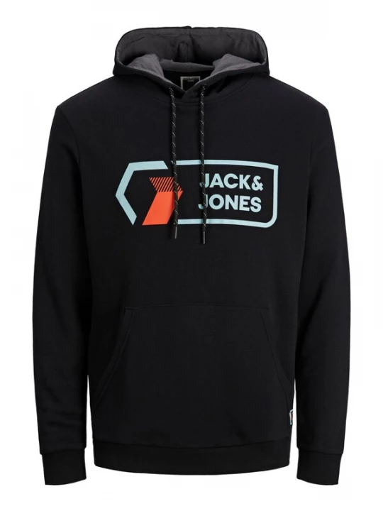 Foto van product JACK & JONES Sweatshirt 'Logan' mintgroen / oranjerood / zwart