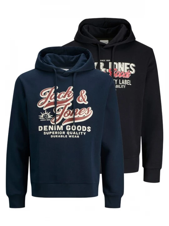 Foto van product JACK & JONES Sweatshirt 'Logo' zwart gemêleerd