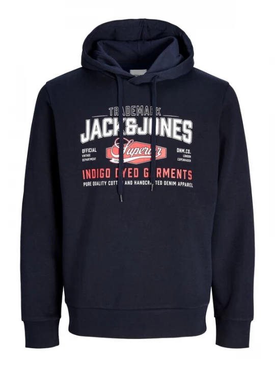 Foto van product JACK & JONES Sweatshirt marine / lichtrood / wit