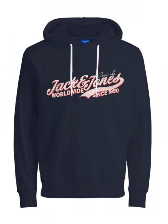 Foto van product JACK & JONES Sweatshirt 'Mel' nachtblauw / rosa / rood / wit
