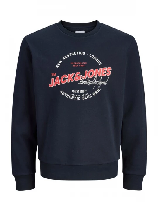 Foto van product JACK & JONES Sweatshirt nachtblauw / rood / wit