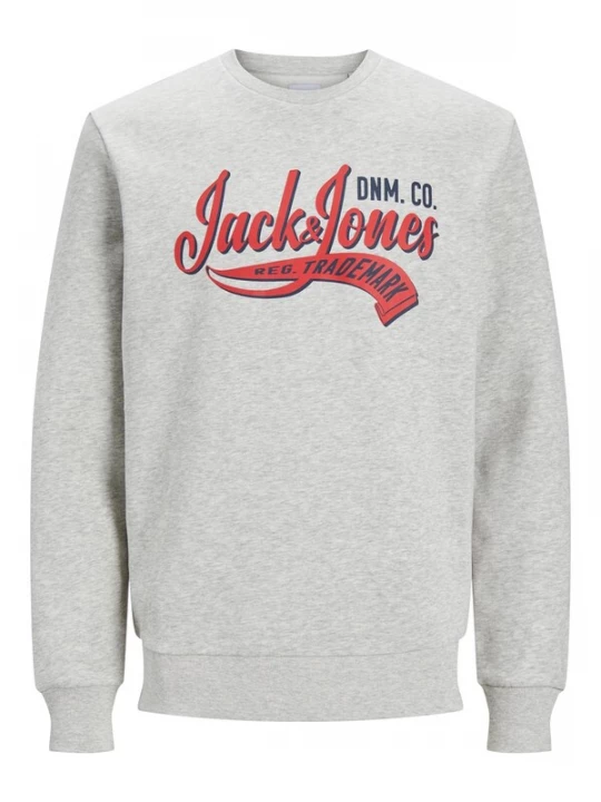 Foto van product JACK & JONES Sweatshirt navy / bloedrood / wit gemêleerd