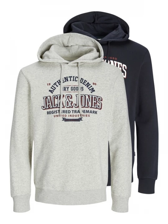 Foto van product JACK & JONES Sweatshirt navy / karmijnrood / wit / wit gemêleerd
