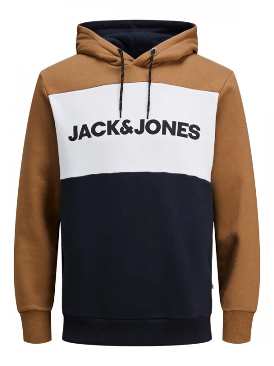 Foto van product JACK & JONES Sweatshirt navy / lichtbruin / wit