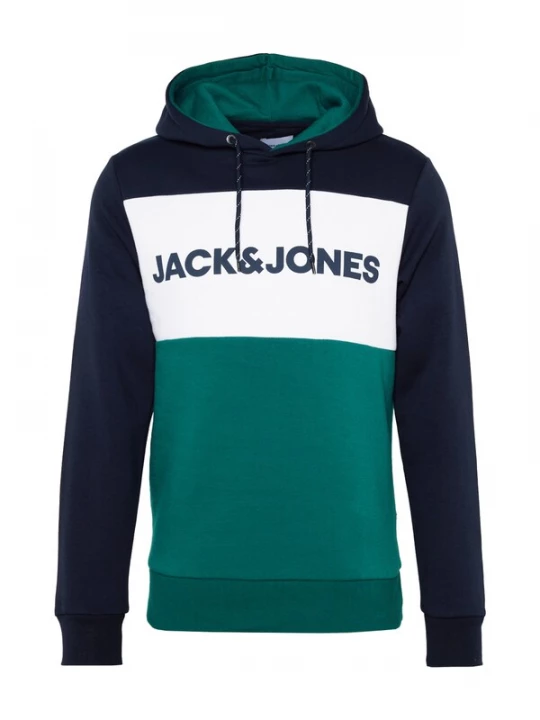 Foto van product JACK & JONES Sweatshirt navy / smaragd / wit