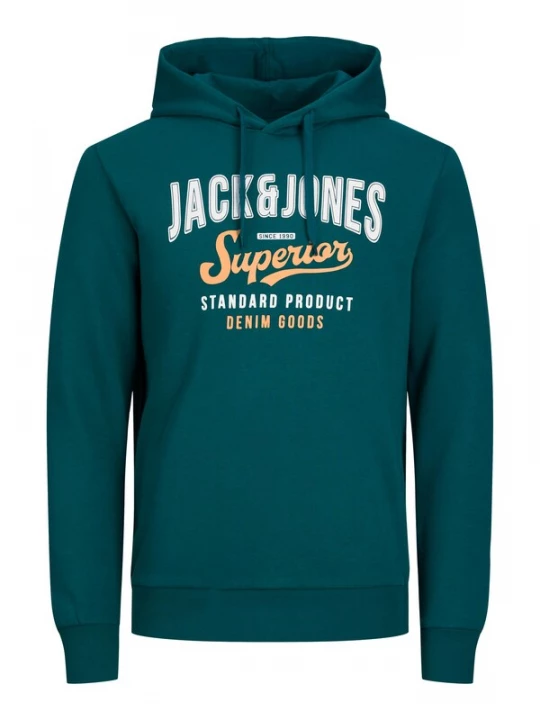 Foto van product JACK & JONES Sweatshirt smaragd / lichtoranje / offwhite