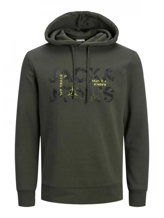 Foto van product JACK & JONES Sweatshirt 'TECH' geel / donkergrijs / lichtgroen / donkergroen