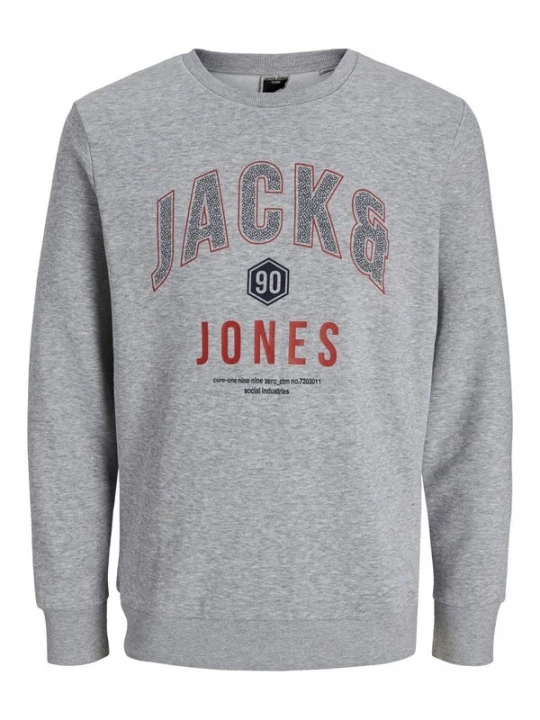 Foto van product JACK & JONES Sweatshirt 'Thomas' grijs / rood