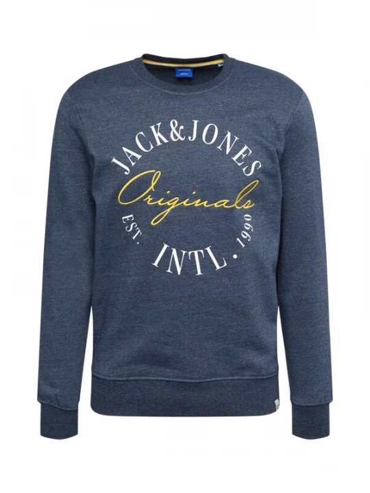 Foto van product JACK & JONES Sweatshirt 'Willow' blauw gemêleerd / geel / wit
