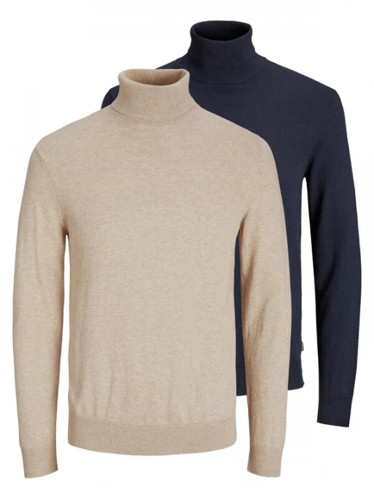 Foto van product JACK & JONES Trui 'Emil Knit' beige gemêleerd
