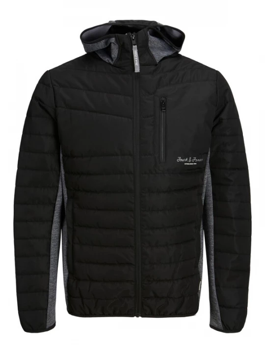 Foto van product JACK & JONES Tussenjas 'Berg' grijs gemêleerd / zwart / wit