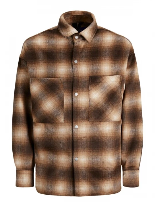 Foto van product JACK & JONES Tussenjas 'Cane' kastanjebruin / wit