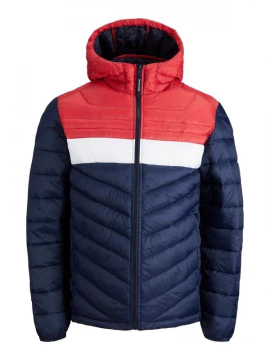 Foto van product JACK & JONES Tussenjas 'Hero' marine / lichtrood / wit