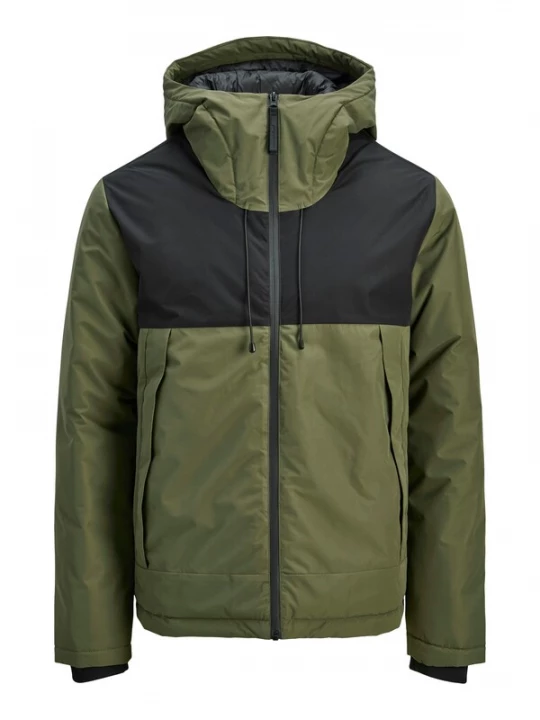 Foto van product JACK & JONES Tussenjas 'JCOUNION' olijfgroen / zwart