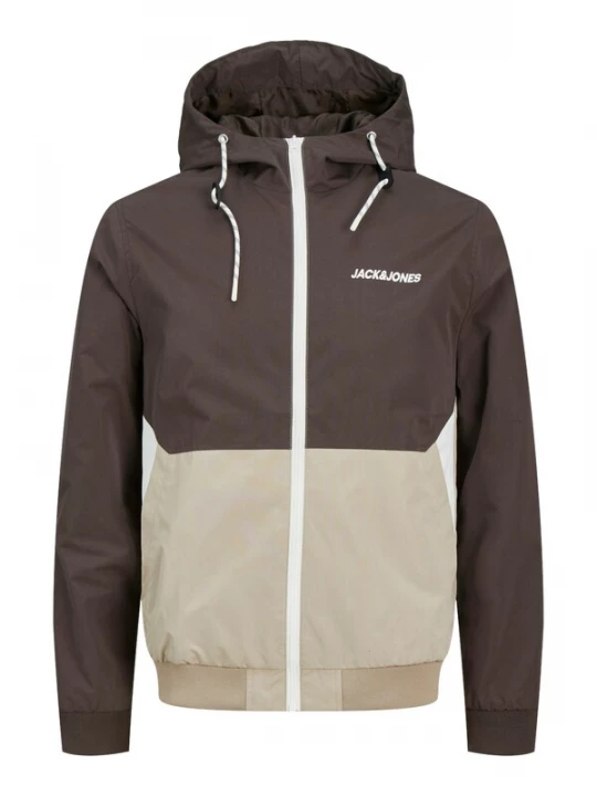 Foto van product JACK & JONES Tussenjas 'JJERush' beige / donkerbruin / wit