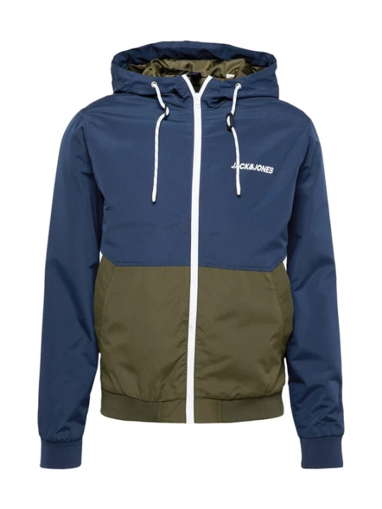 Foto van product JACK & JONES Tussenjas 'JJERush' donkerblauw / olijfgroen / wit