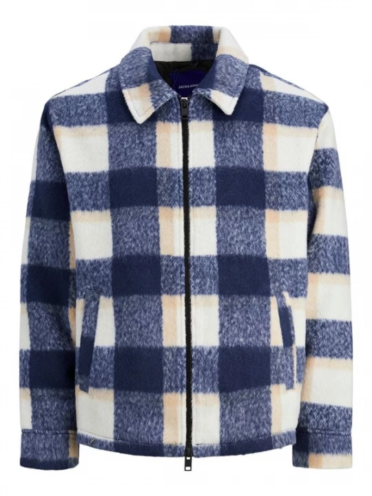 Foto van product JACK & JONES Tussenjas 'JORCole' beige / donkerblauw / wit