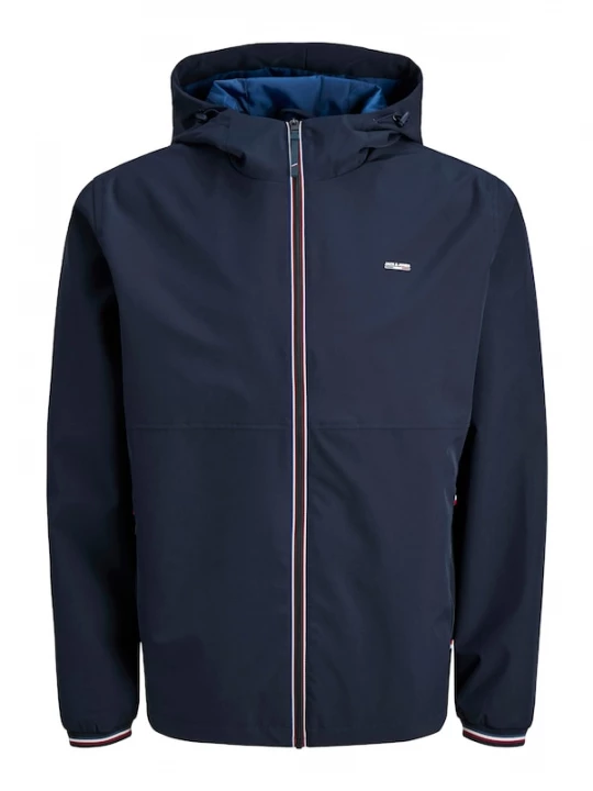 Foto van product JACK & JONES Tussenjas 'JPRBLUALVES' nachtblauw / rood / wit